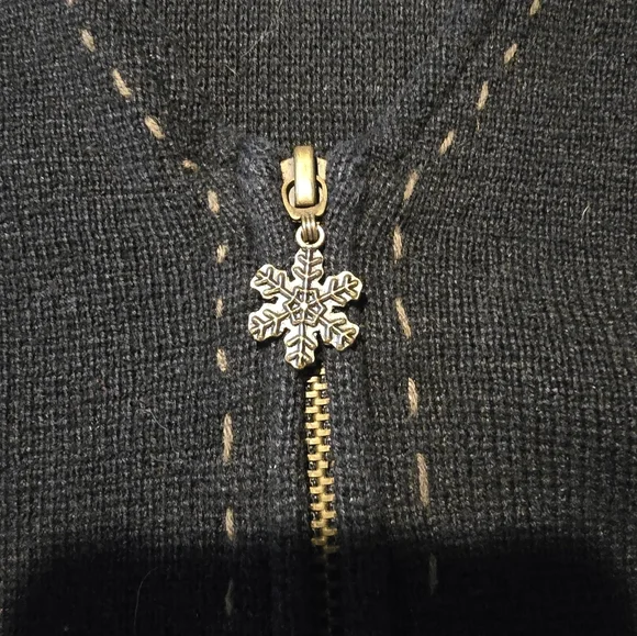 Vintage Woolrich Winter Snowman Applique zip front Vest Black Vest sz XL - Picture 7 of 12